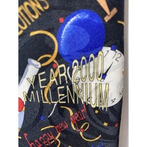 Vtg Millennium 2000 Tie Happy New Year Party Y2K Holidays
